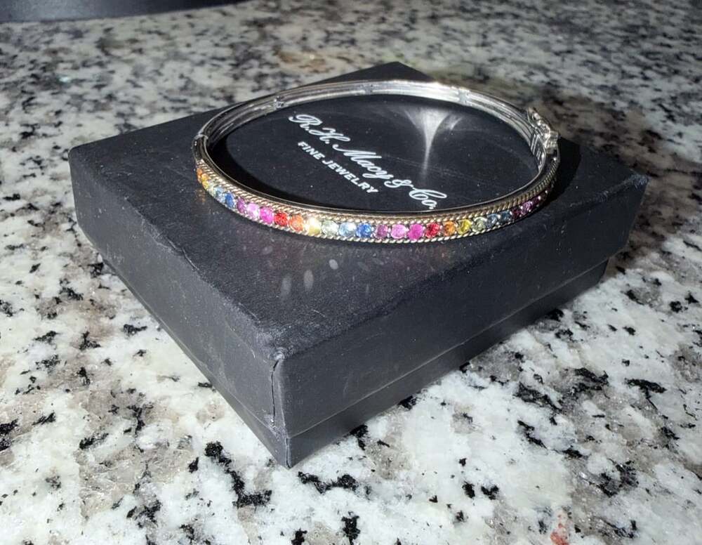 R.H. Macy & Co. Fine Jewelry Rainbow Crystal Bangle Bracelet
